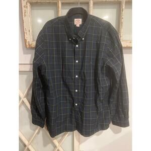 Brooks Brothers size XXL plaid button down shirt blue green red yellow
